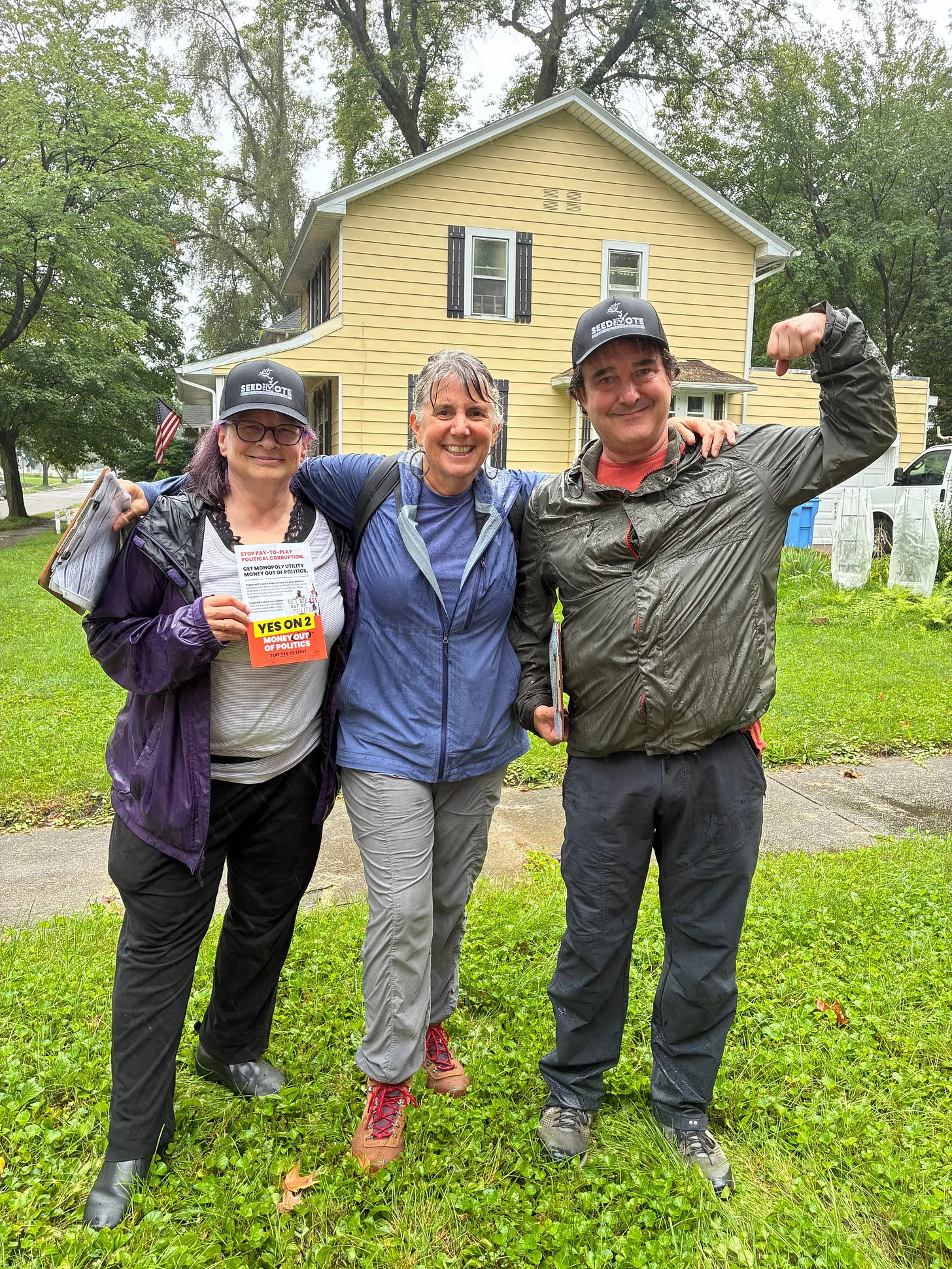 Sue and team in the field